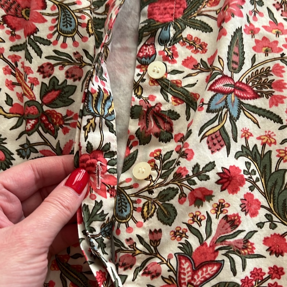 Madewell Button-Front Floral Dress - Picture 3 of 6